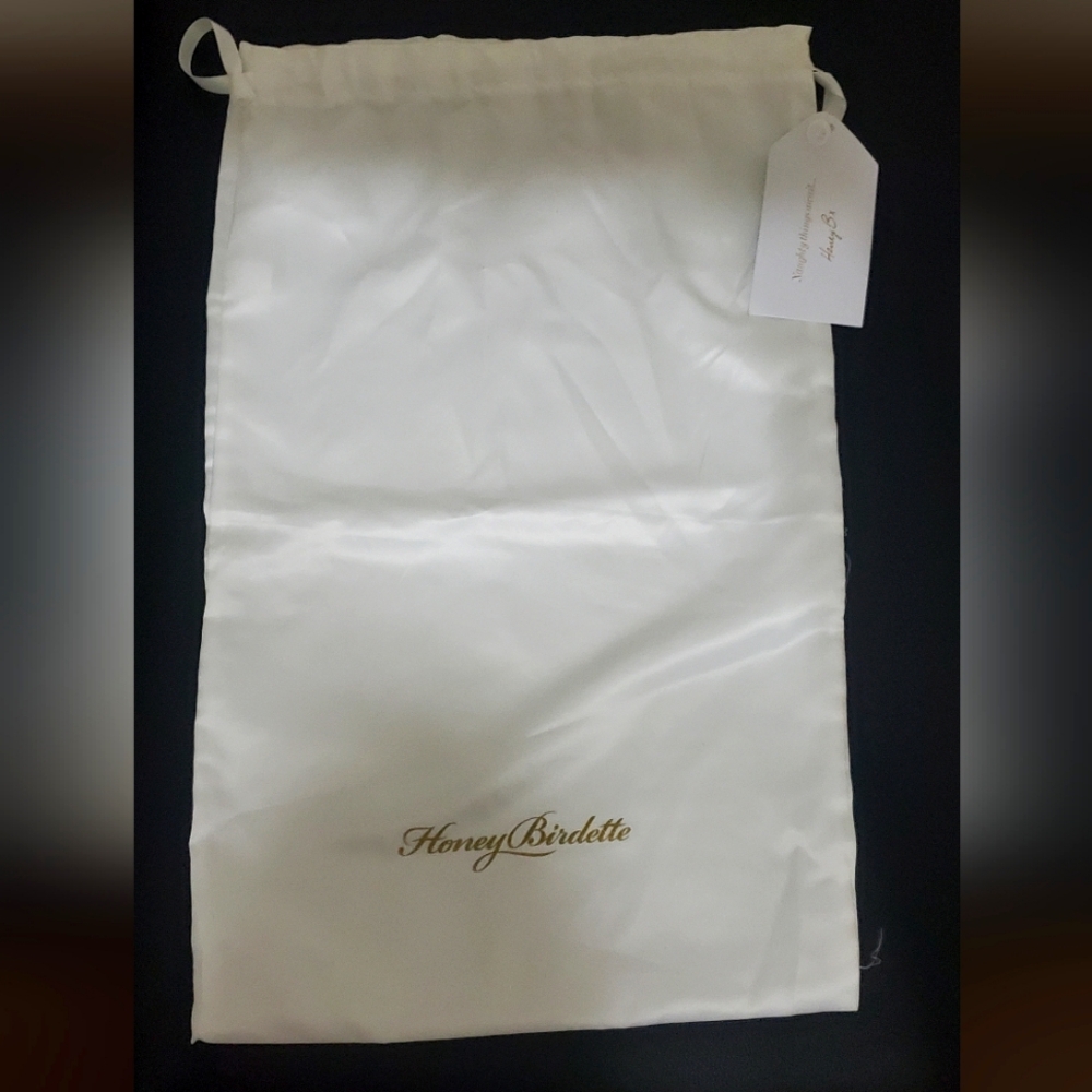 Honey Birdette White Satin Travel Bag!